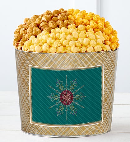 Tins With Pop® Gold Snowflake - Green